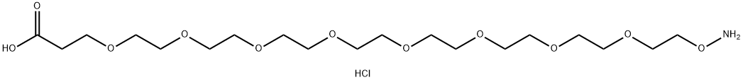 Aminooxy-PEG8-acid Struktur