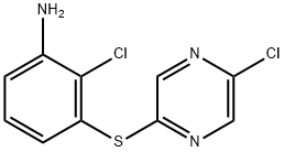 Benzenamine, 2-chloro-3-[(5-chloro-2-pyrazinyl)thio]- Struktur