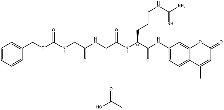 Z-Gly-Gly-Arg-AMC (acetate) Struktur