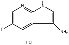 1H-Pyrrolo[2,3-b]pyridin-3-amine, 5-fluoro-, hydrochloride (1:1) Struktur