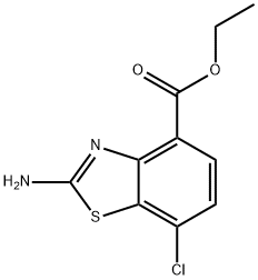 ethyl 2-amino-7-chloro-1,3-benzothiazole-4-carboxylate Struktur