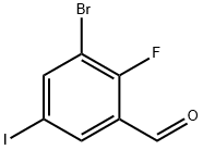 3-Bromo-2-uoro-5-iodobenzaldehyde Structure