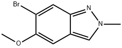 2H-Indazole, 6-bromo-5-methoxy-2-methyl- Struktur