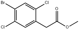 Benzeneacetic acid, 4-bromo-2,5-dichloro-, methyl ester Struktur