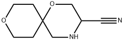 1,9-Dioxa-4-azaspiro[5.5]undecane-3-carbonitrile Struktur