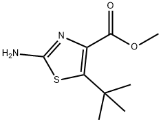 4-Thiazolecarboxylic acid, 2-amino-5-(1,1-dimethylethyl)-, methyl ester Struktur