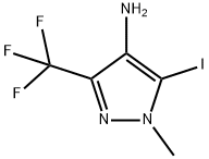 1H-Pyrazol-4-amine, 5-iodo-1-methyl-3-(trifluoromethyl)- Struktur