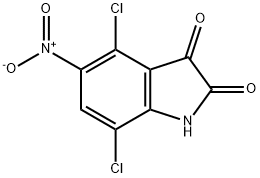 1H-Indole-2,3-dione, 4,7-dichloro-5-nitro- Struktur