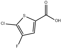 2-Thiophenecarboxylic acid, 5-chloro-4-fluoro- Struktur