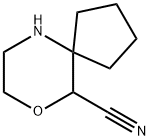 9-Oxa-6-azaspiro[4.5]decane-10-carbonitrile Struktur