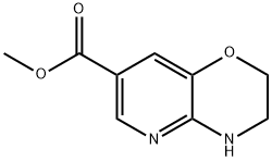 2H-Pyrido[3,2-b]-1,4-oxazine-7-carboxylic acid, 3,4-dihydro-, methyl ester Struktur