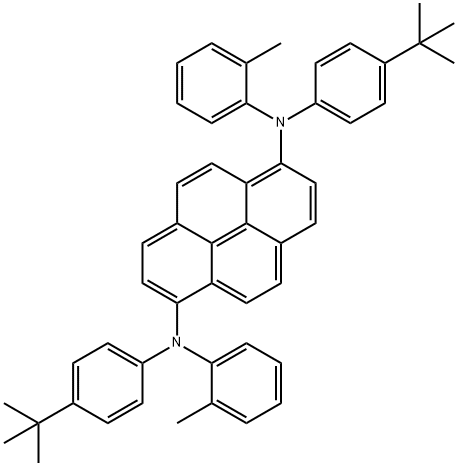 1,6-Pyrenediamine, N1,N6-bis[4-(1,1-dimethylethyl)phenyl]-N1,N6-bis(2-methylphenyl)- Struktur