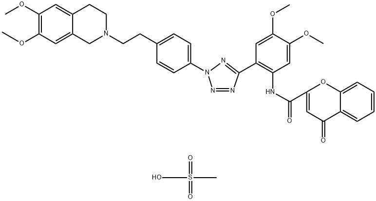 HM-30181 mesylate monohydrate Struktur