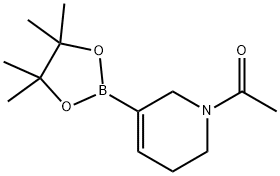 1-[5-(4,4,5,5-tetramethyl-1,3,2-dioxaborolan-2-yl)-3,6-dihydro-2H-pyridin-1-yl]ethanone Struktur