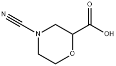 2-Morpholinecarboxylic acid, 4-cyano- Struktur