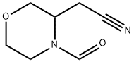 3-Morpholineacetonitrile, 4-formyl- Struktur