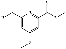 2-Pyridinecarboxylic acid, 6-(chloromethyl)-4-methoxy-, methyl ester Struktur