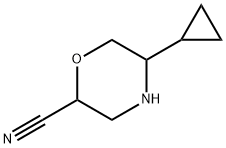 2-Morpholinecarbonitrile, 5-cyclopropyl- Struktur