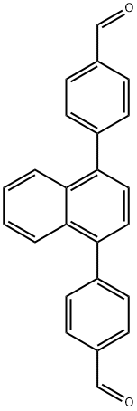 4,4'-(naphthalene-1,4-diyl)dibenzaldehyde Struktur