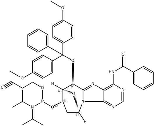 (5'S)-8,5'-Cyclodeoxyadenosine CE phosphoramidite Struktur