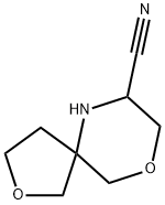 2,9-Dioxa-6-azaspiro[4.5]decane-7-carbonitrile Struktur