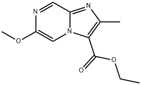 Imidazo[1,2-a]pyrazine-3-carboxylic acid, 6-methoxy-2-methyl-, ethyl ester Struktur