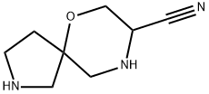 6-Oxa-2,9-diazaspiro[4.5]decane-8-carbonitrile Struktur