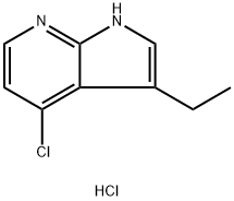 4-chloro-3-ethyl-1H-pyrrolo[2,3-b]pyridine hydrochloride Struktur