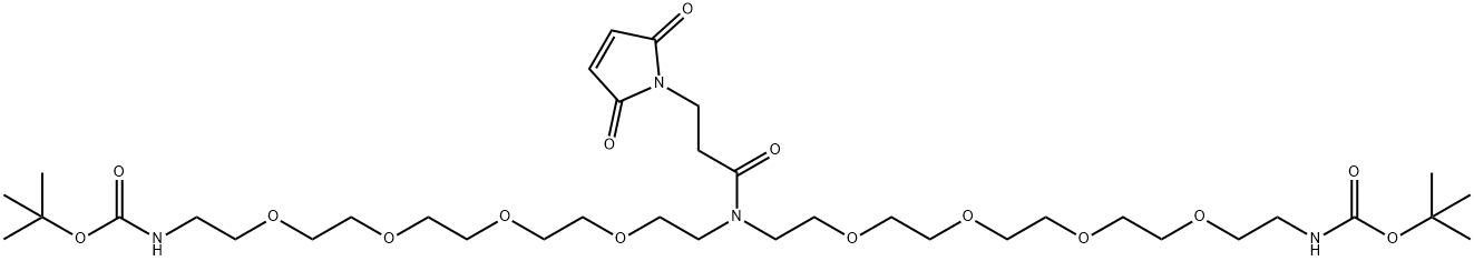 N-Mal-N-bis(PEG4-NH-Boc) Struktur