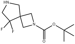 tert-butyl 5,5-difluoro-2,7-diazaspiro[3.4]octane-2-carboxylate Struktur