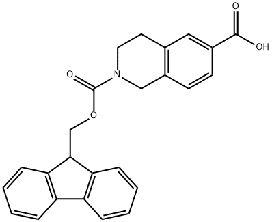 2-(((9H-Fluoren-9-yl)methoxy)carbonyl)-1,2,3,4-tetrahydroisoquinoline-6-carboxylic acid Struktur