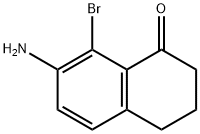 1(2H)-Naphthalenone, 7-amino-8-bromo-3,4-dihydro- Struktur