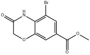 Methyl 5-bromo-3-oxo-3,4-dihydro-2H-benzo[b][1,4]oxazine-7-carboxylate Struktur