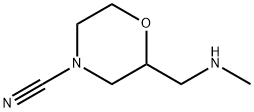 4-Morpholinecarbonitrile,2-[(methylamino)methyl]- Struktur