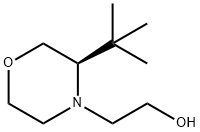 4-Morpholineethanol, 3-(1,1-dimethylethyl)-,(3R)- Struktur