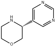 Morpholine, 3-(5-pyrimidinyl)-, (3R)- Struktur