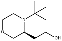 3-Morpholineethanol, 4-(1,1-dimethylethyl)-,(3S)- Struktur