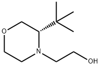 4-Morpholineethanol, 3-(1,1-dimethylethyl)-,(3S)- Struktur