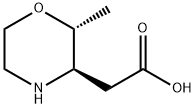 3-Morpholineacetic acid, 2-methyl-, (2R,3R)- Struktur