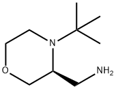 3-Morpholinemethanamine, 4-(1,1-dimethylethyl)-, (3S)- Struktur