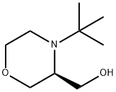 3-Morpholinemethanol, 4-(1,1-dimethylethyl)-,(3S)- Struktur