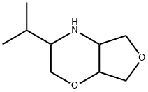 2H-Furo[3,4-b]-1,4-oxazine, hexahydro-3-(1-methylethyl)- Struktur