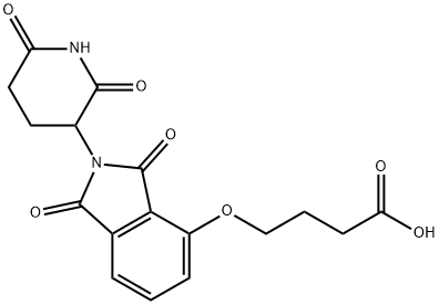 Butanoic acid, 4-[[2-(2,6-dioxo-3-piperidinyl)-2,3-dihydro-1,3-dioxo-1H-isoindol-4-yl]oxy]- Struktur