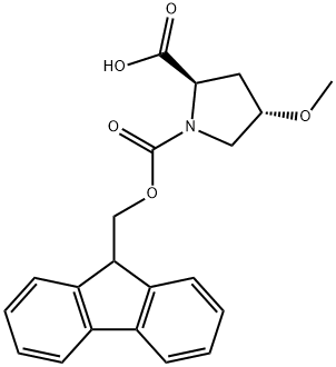 (4S)-1-Fmoc-4-methoxy-D-proline Struktur