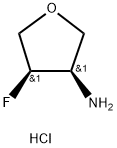 3-Furanamine, 4-fluorotetrahydro-, hydrochloride (1:1), (3R,4R)- Struktur