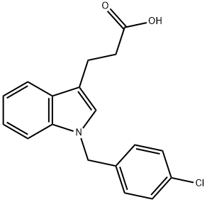 1H-Indole-3-propanoic acid, 1-[(4-chlorophenyl)methyl]- Struktur