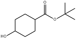 Cyclohexanecarboxylic acid, 4-hydroxy-, 1,1-dimethylethyl ester Struktur