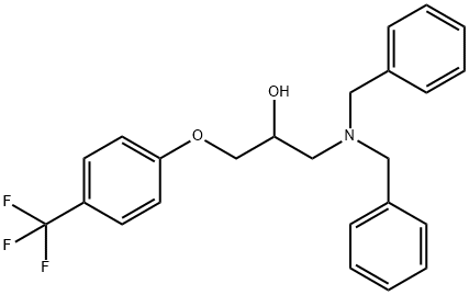 2-Propanol, 1-[bis(phenylmethyl)amino]-3-[4-(trifluoromethyl)phenoxy]- Struktur