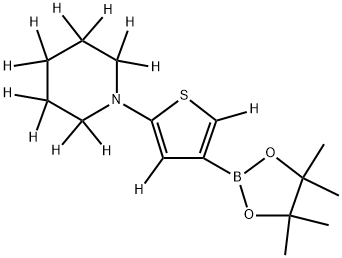 2-(Piperidinothiophene-d12)-3-boronic acid pinacol ester Struktur