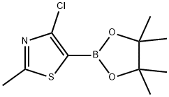 Thiazole, 4-chloro-2-methyl-5-(4,4,5,5-tetramethyl-1,3,2-dioxaborolan-2-yl)- Struktur